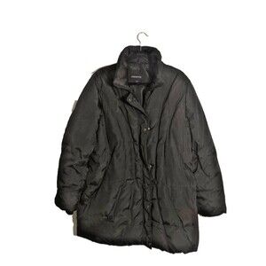 London Fog Womens Size 1X Black Down Winter Coat Puffy Baggy Hip Hop Urban